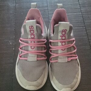 Adidas Pink and Gray Athletic Shoes